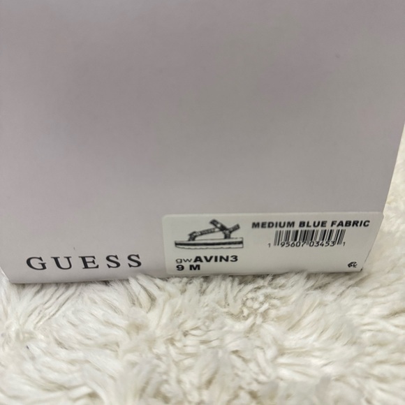 GUESS Navy Blue Platform Logo Sandal - Picture 6 of 6